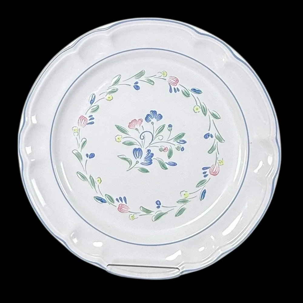 Floral Expressions Dinner Plates Flower‎ Pattern Stoneware 10.75